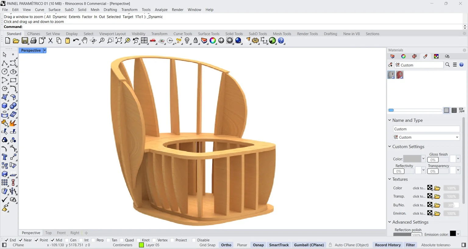 Modelagem Rhinoceros 3D