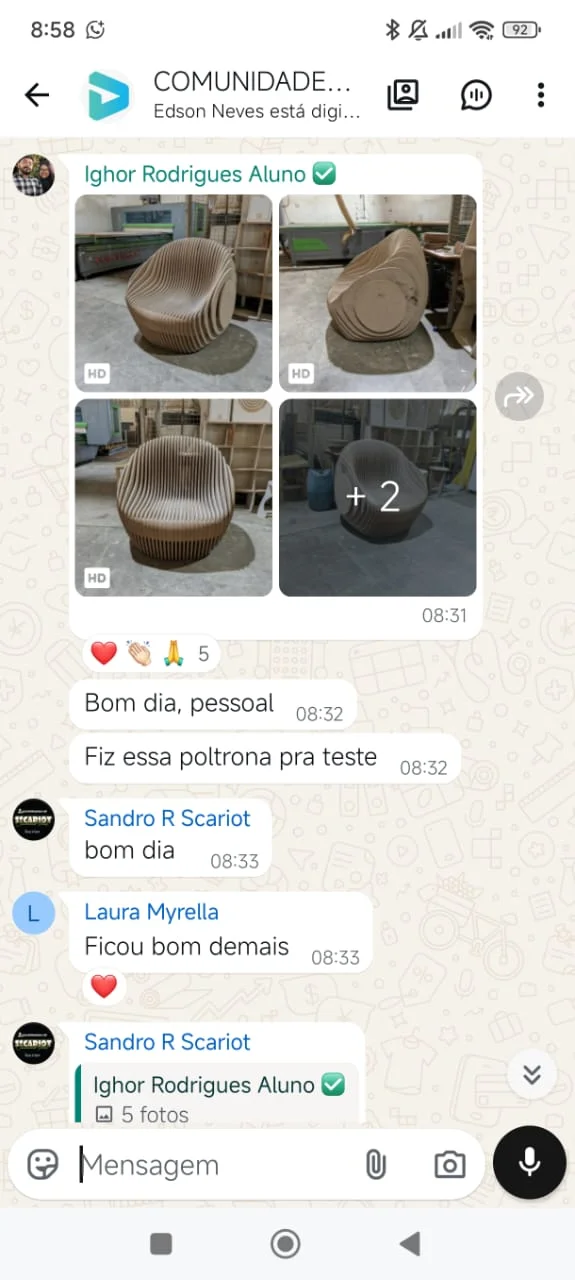 Avaliação de aluno no WhatsApp
