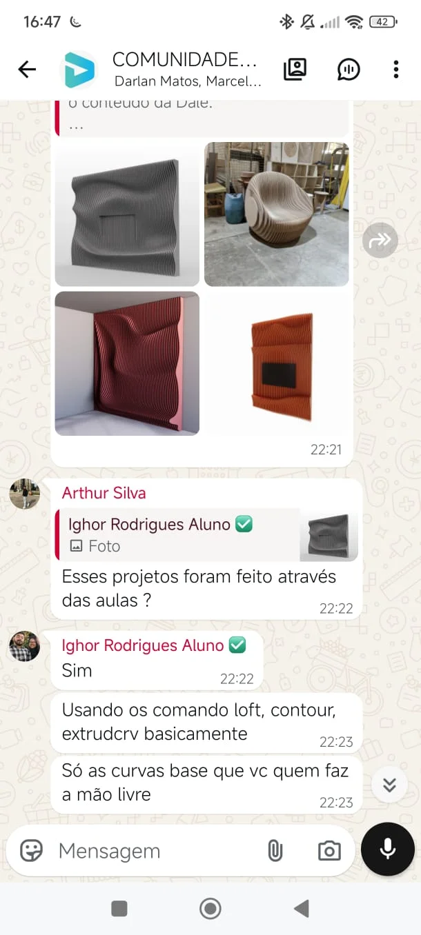 Avaliação de aluno no WhatsApp